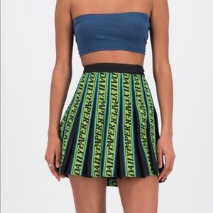 Daily Paper Fara Tape pleated mini skirt